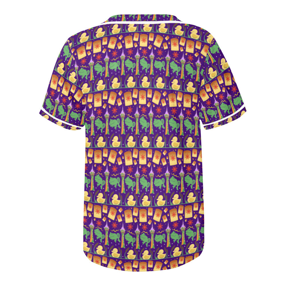 Disney Tangled Rapunzel Magical Hair Character Line Baseball Jersey