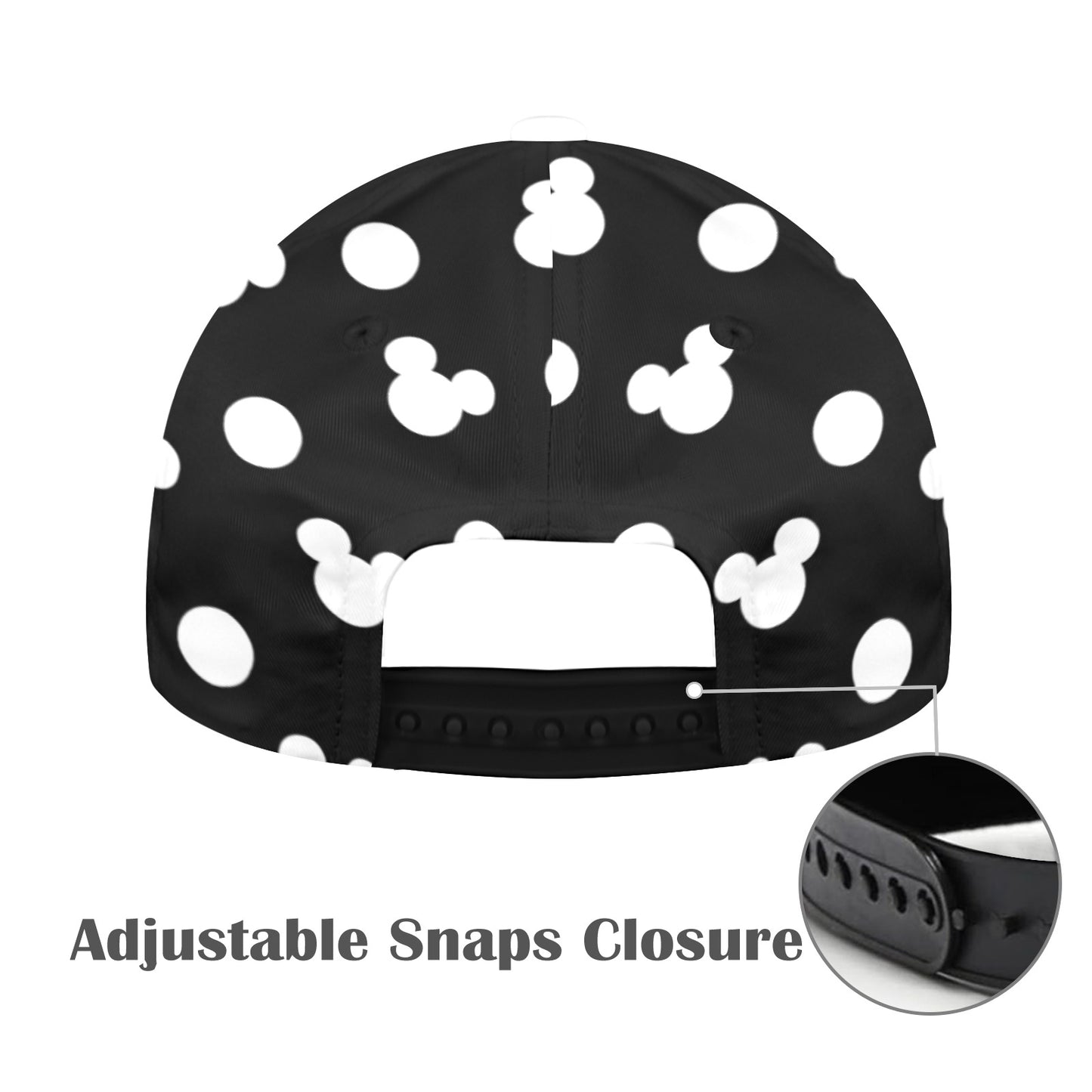 Black With White Mickey Polka Dots Hat