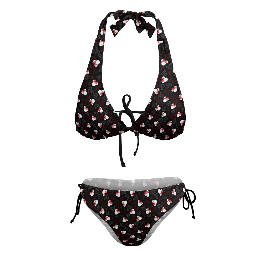 Mickeey And Minnie Dots Plus Size Women's Two Piece Bikini