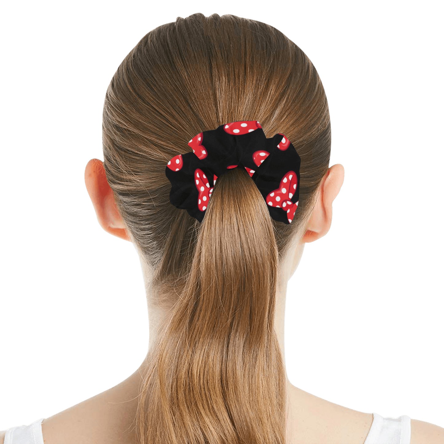 Polka Dot Bows Hair Scrunchie