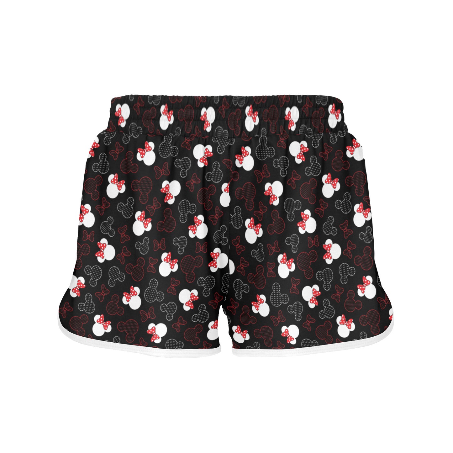 Mickey And Minnie Dots Women's Athletic Sports Shorts