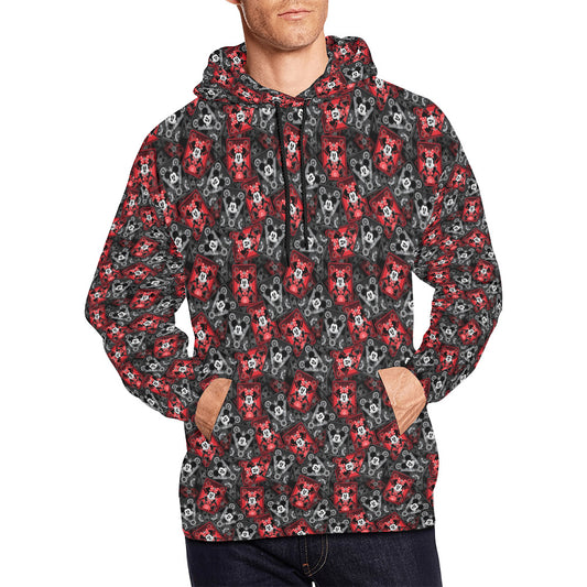 Steamboat Mickey And Minnie Cards Hoodie for Men