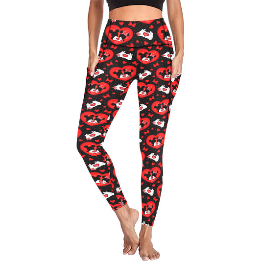 Valentine's Day Lovers Women's Athletic Leggings With Pockets