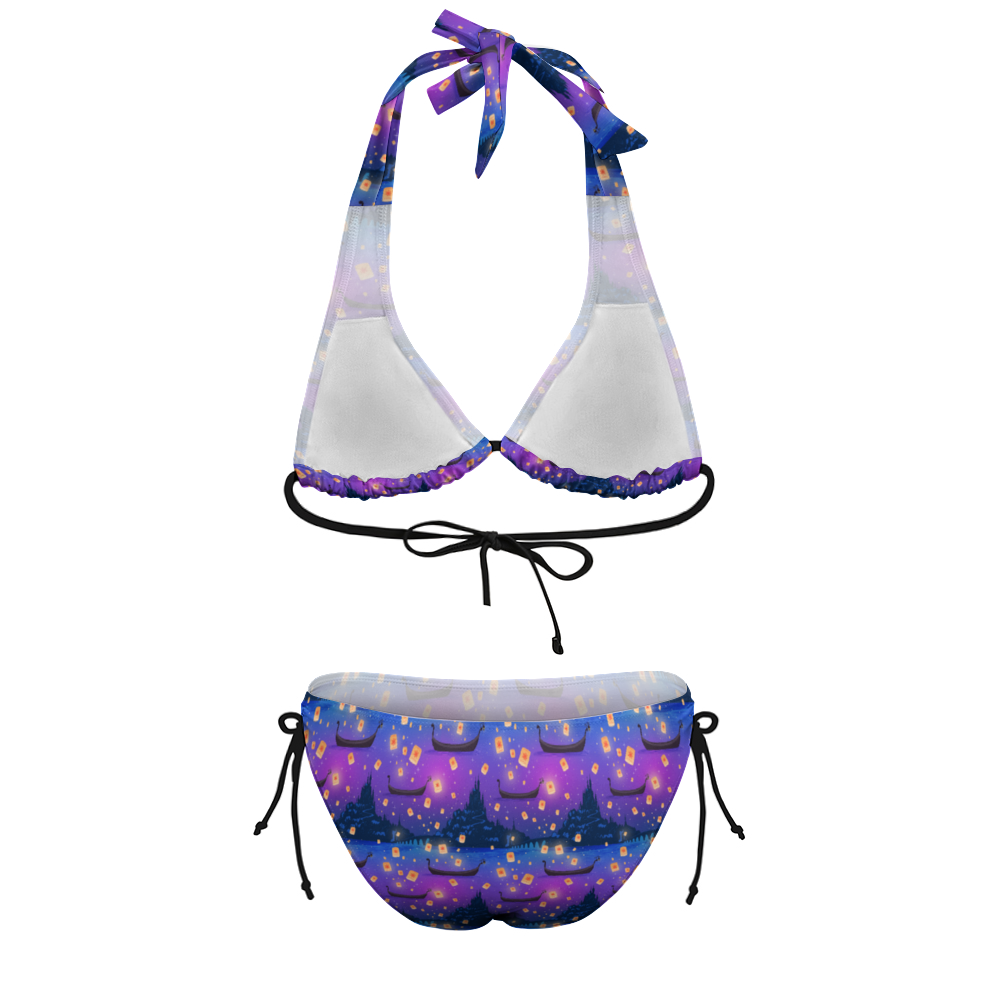 Disney Tangled Rapunzel Floating Lanterns Plus Size Women's Two Piece Bikini