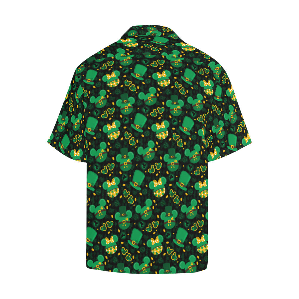 St. Patricks Day Black Hawaiian Shirt
