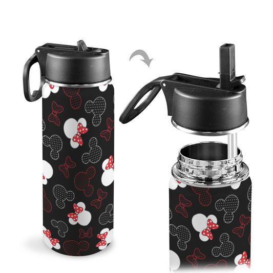 Mickey And Minnie Dots Insulated Water Bottle