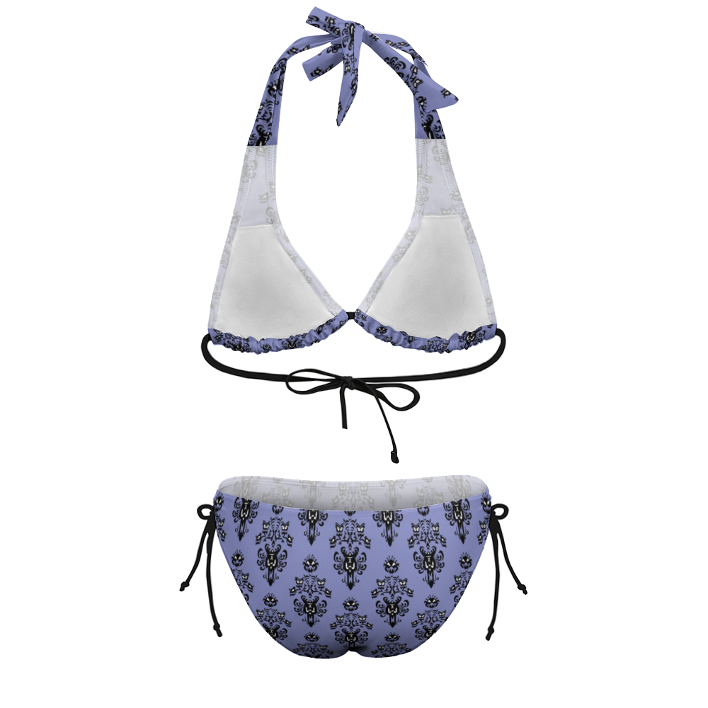 Haunted Mansion Wallpaper Plus Size Women's Two Piece Bikini