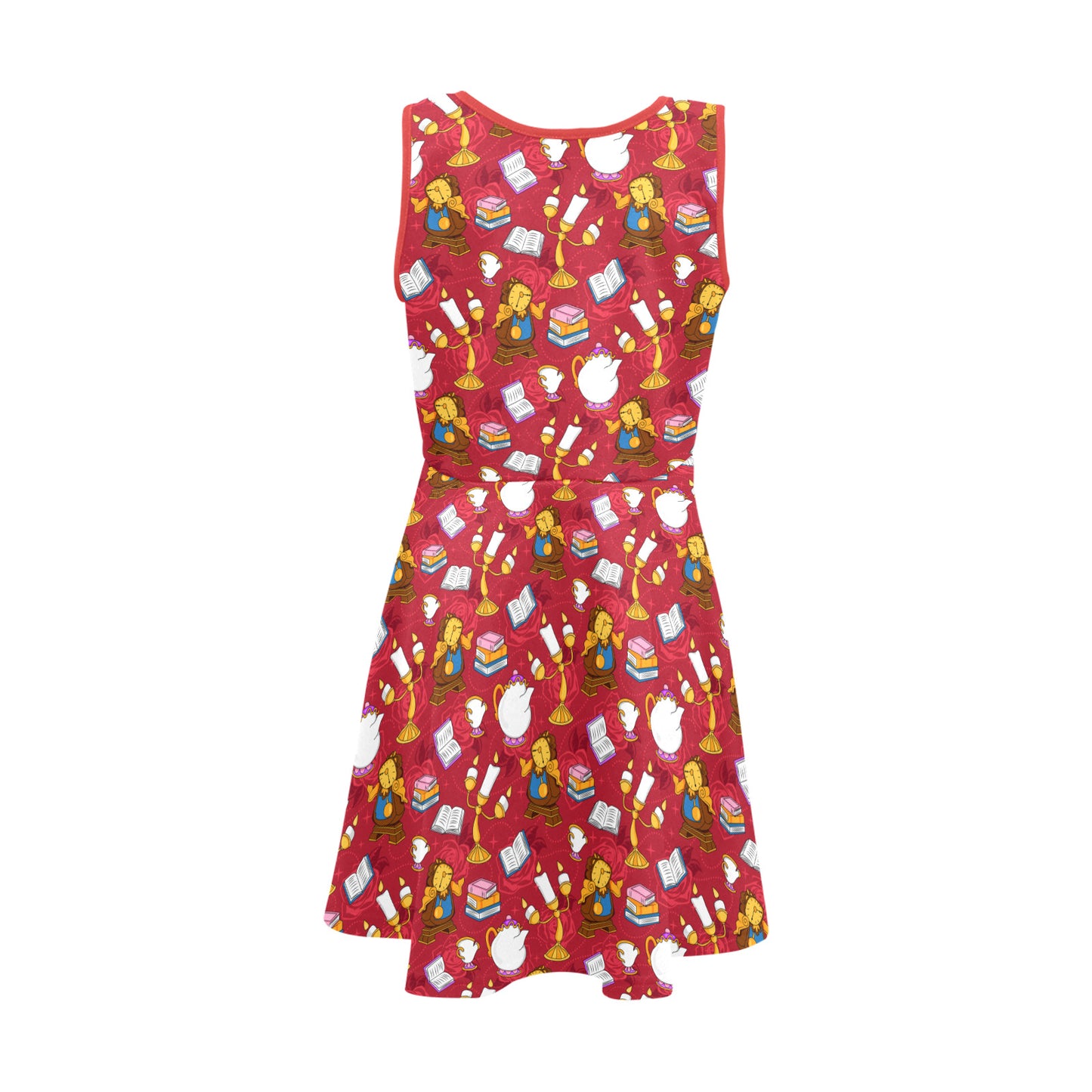 Disney Beauty And The Beast Belle's Friends Girls' Sleeveless Sundress