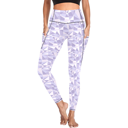 Purple Wall Women's Athletic Leggings With Pockets