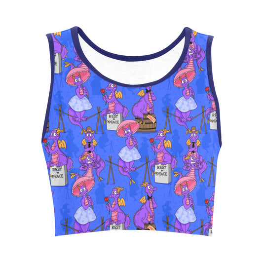 Haunted Mansion Figment Women's Athletic Crop Top
