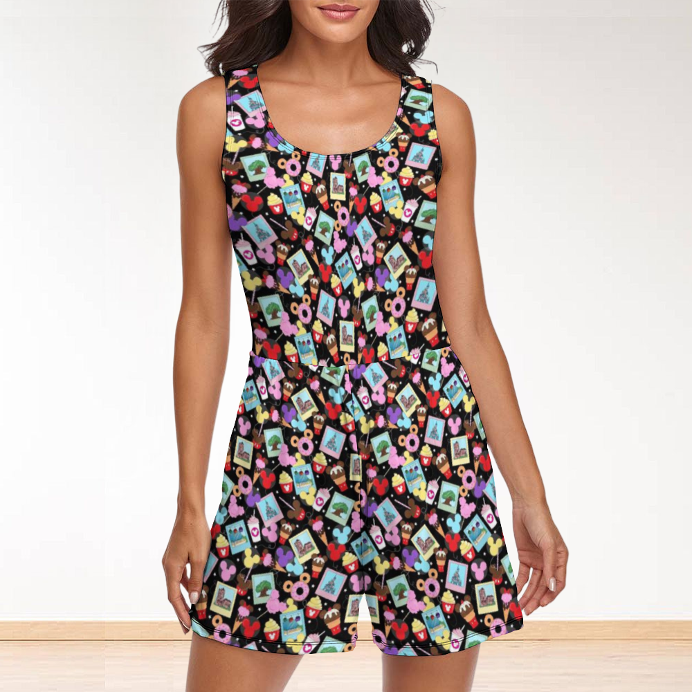 Park Polaroids Women's Sleeveless Jumpsuit Romper With Pockets