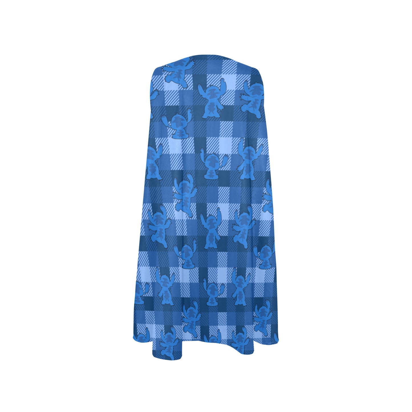 Disney Lilo And Stitch 626 Plaid Sleeveless A-Line Pocket Dress