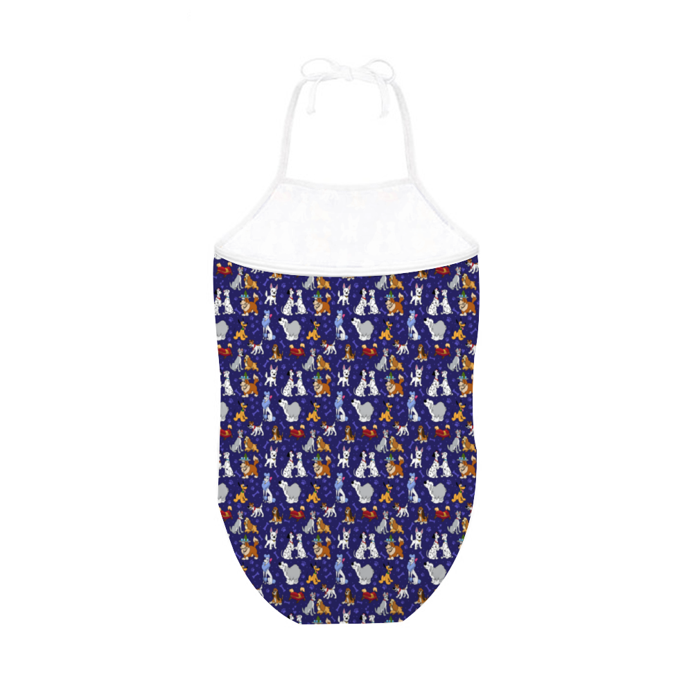Dog Favorites Girl's Halter One Piece Swimsuit
