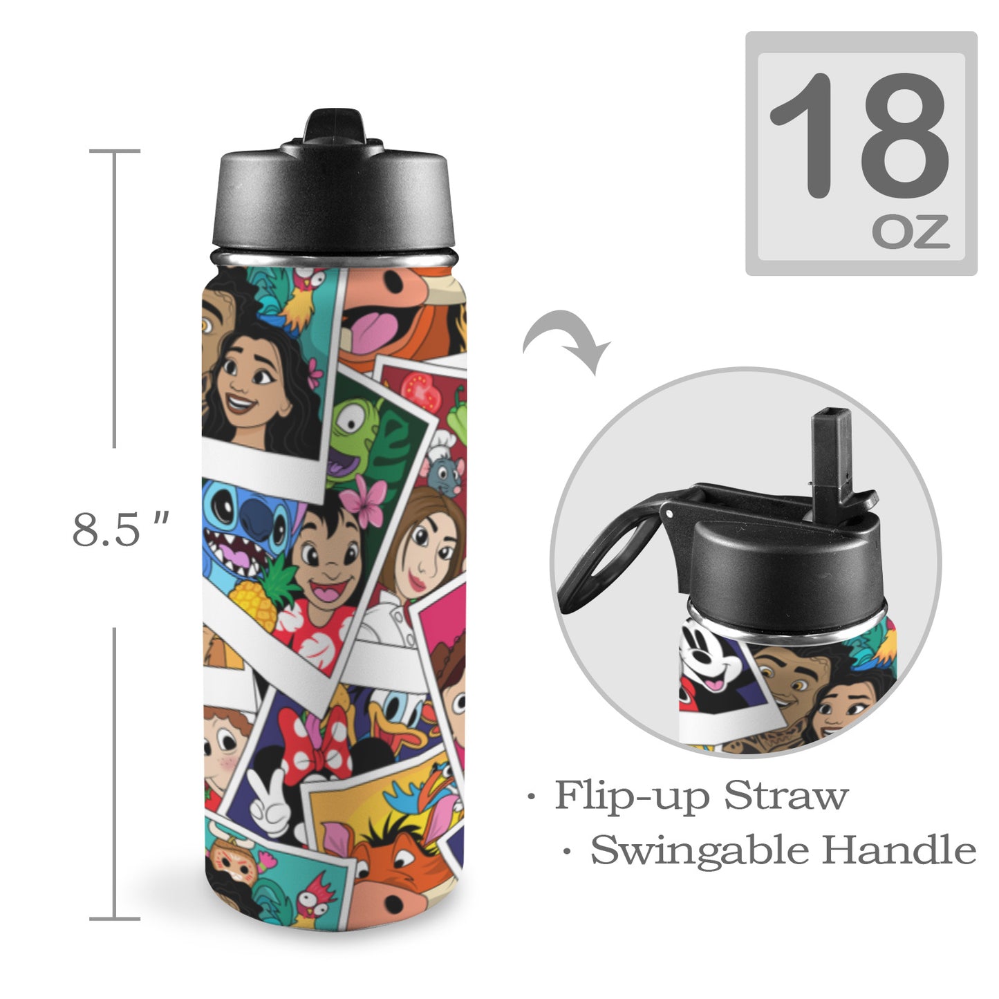 Selfies Insulated Water Bottle
