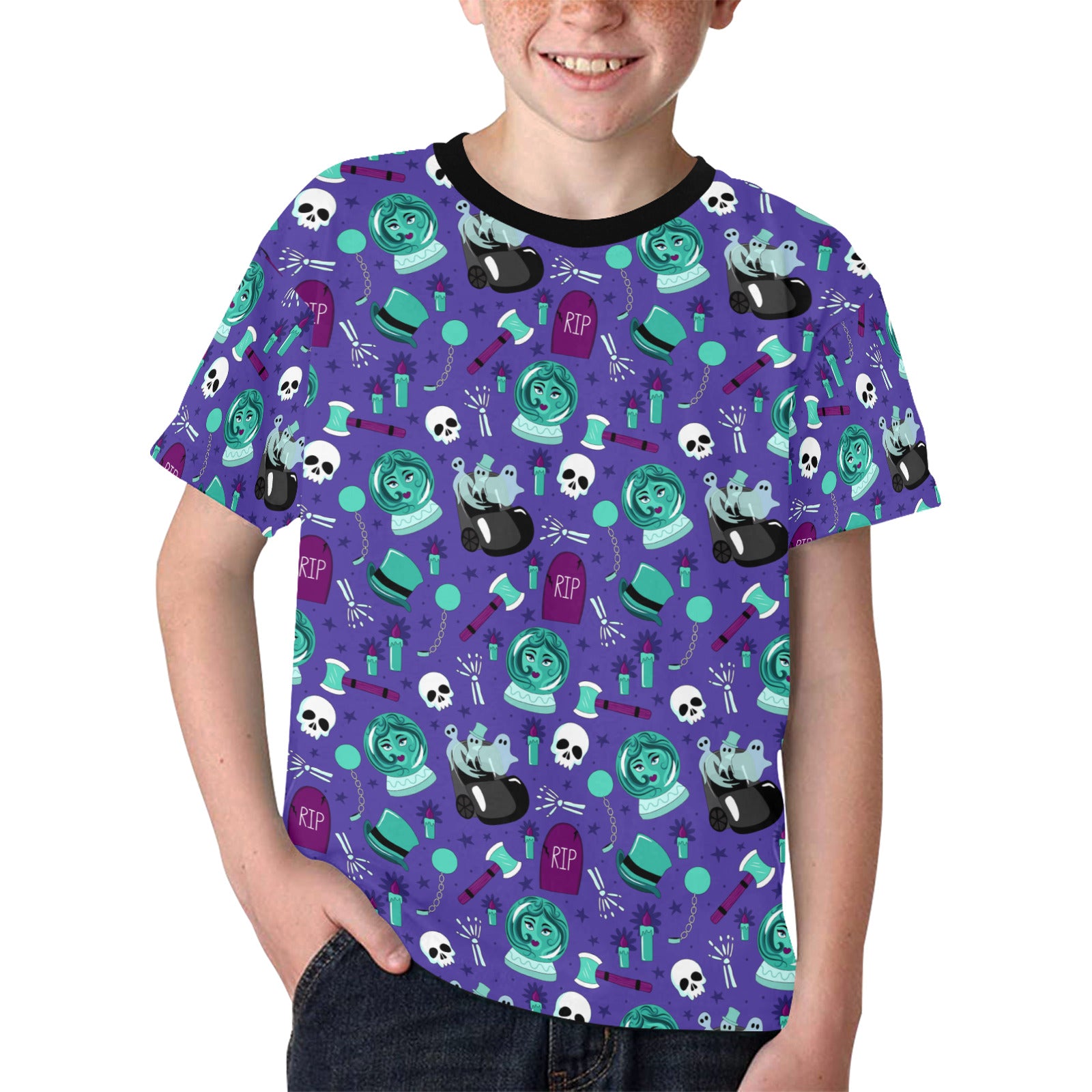 monsters inc scrub top Disney Haunted Mansion Haunted Ride Kids' T-shirt – Ambrie