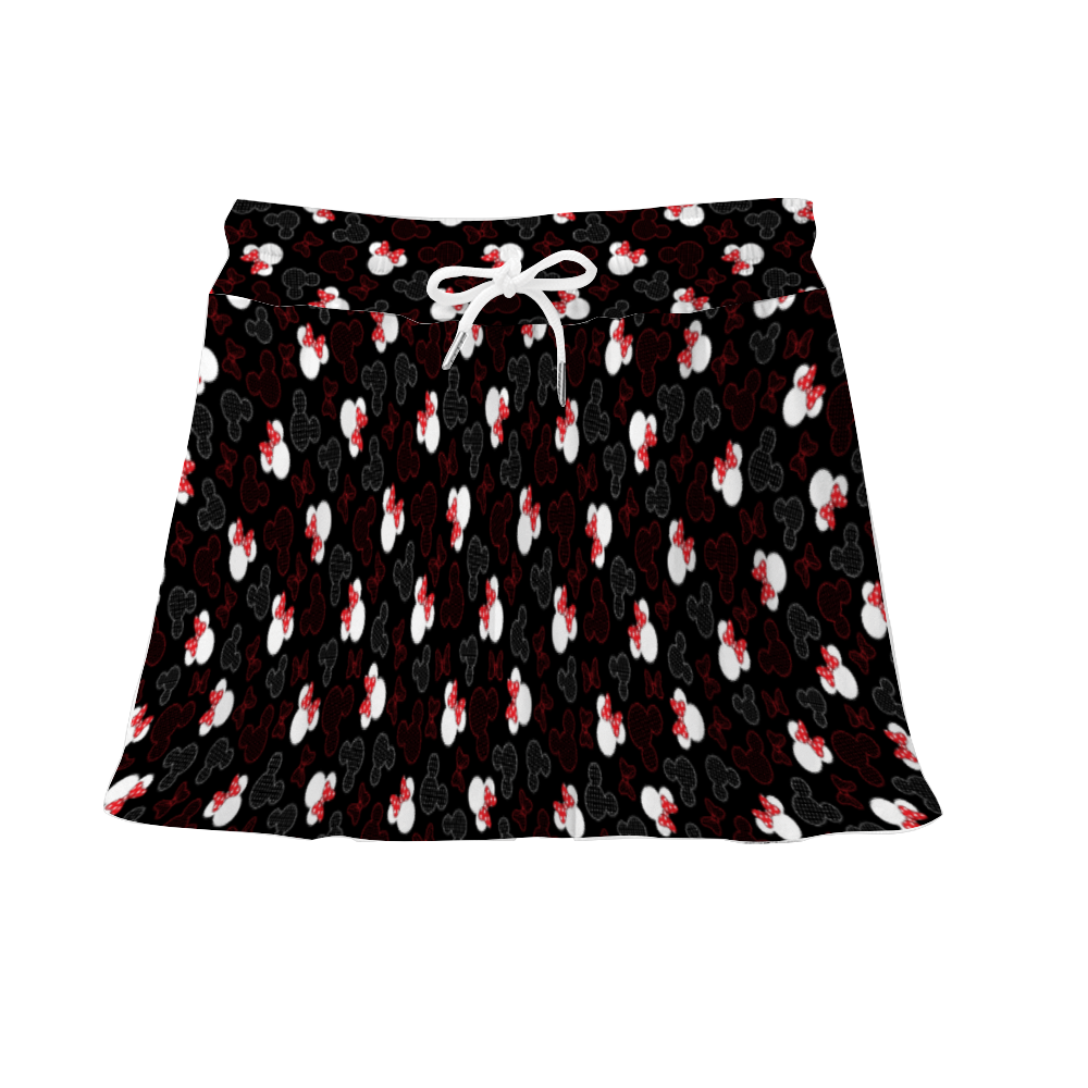 Mickey And Minnie Dots Athletic Skirt With Built In Shorts