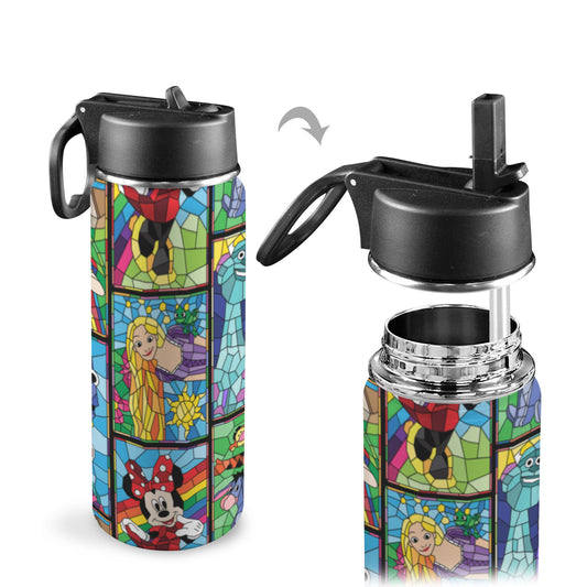 Stained Glass Characters Insulated Water Bottle