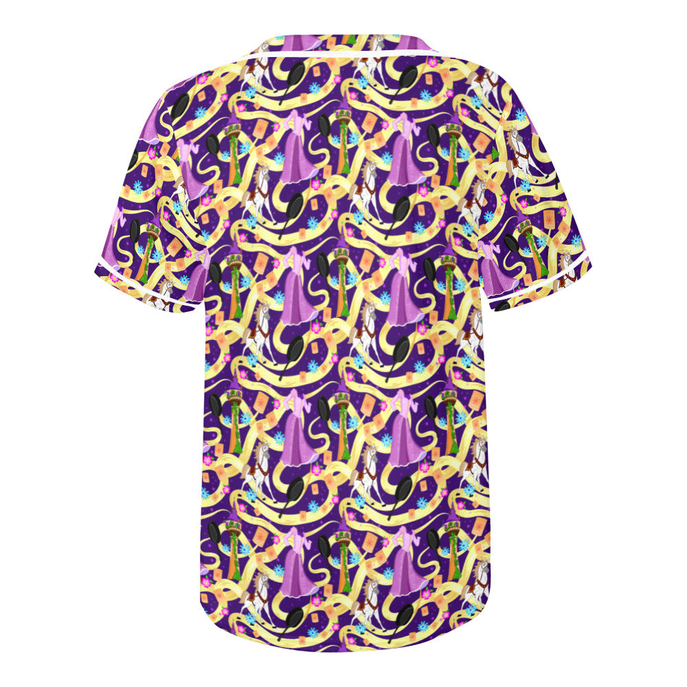 Disney Tangled Rapunzel Punzy Hair Baseball Jersey