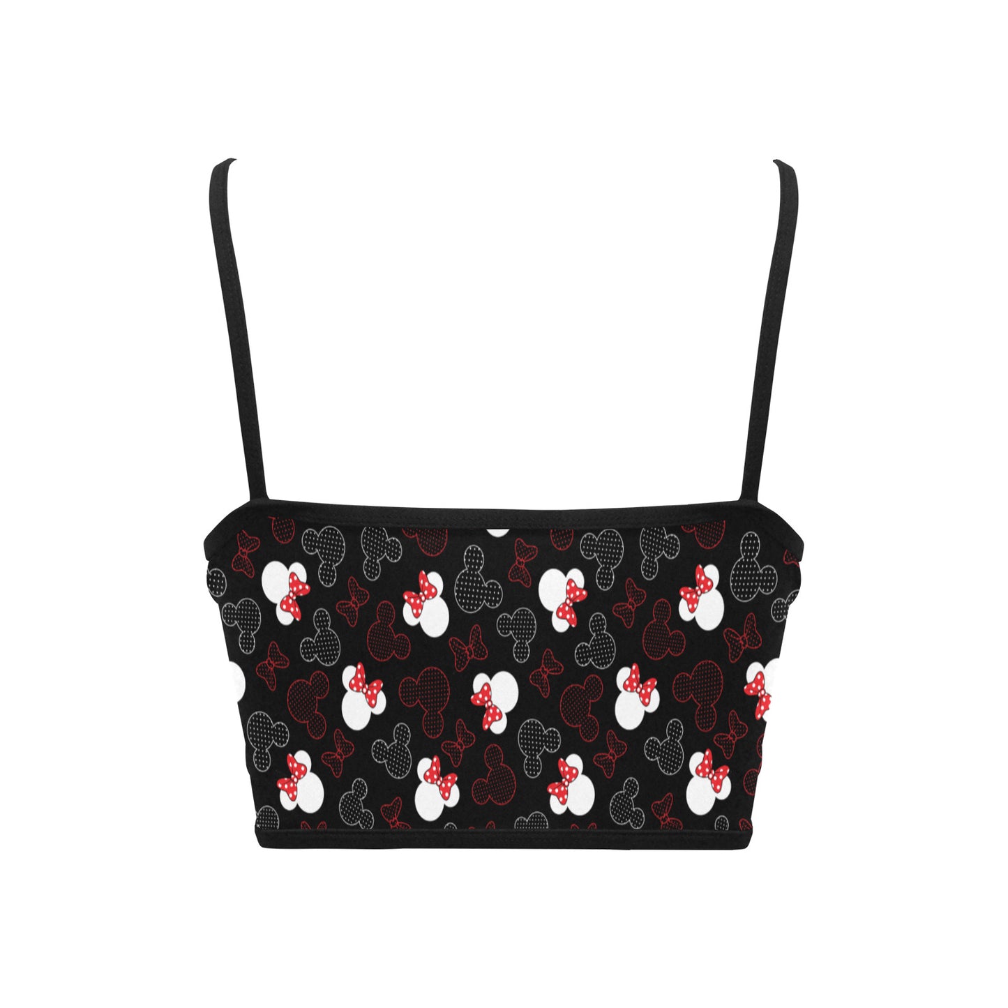 Mickey And Minnie Dots Women's Spaghetti Strap Crop Top