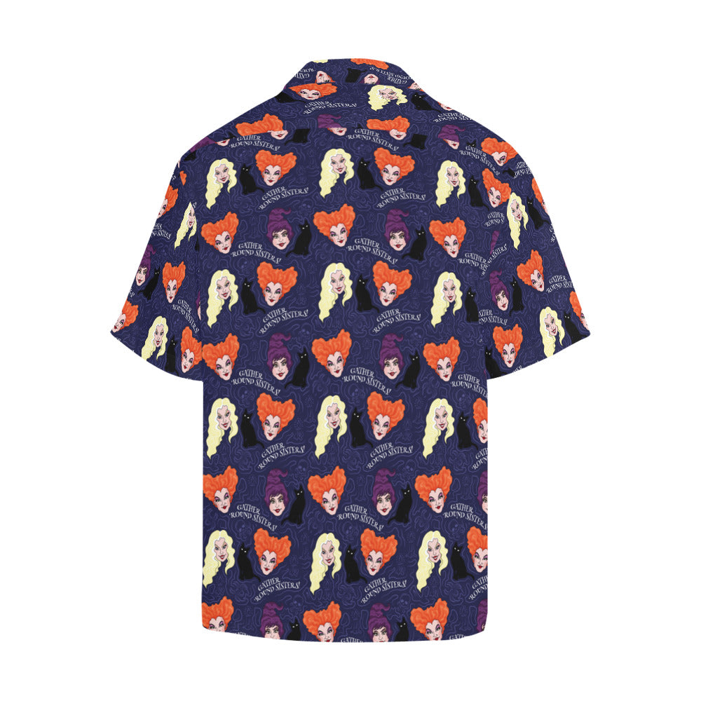 Disney Hocus Pocus Gather Round Sisters Hawaiian Shirt