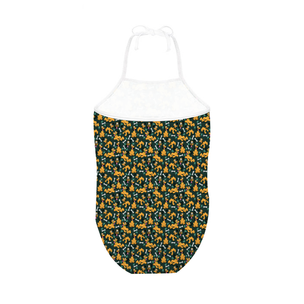Disney Pluto Life Is Better With A Dog Girl's Halter One Piece Swimsuit
