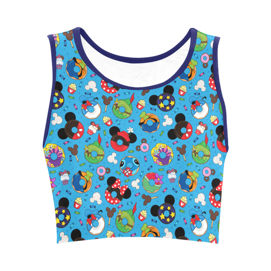 Character Donuts Women's Athletic Crop Top