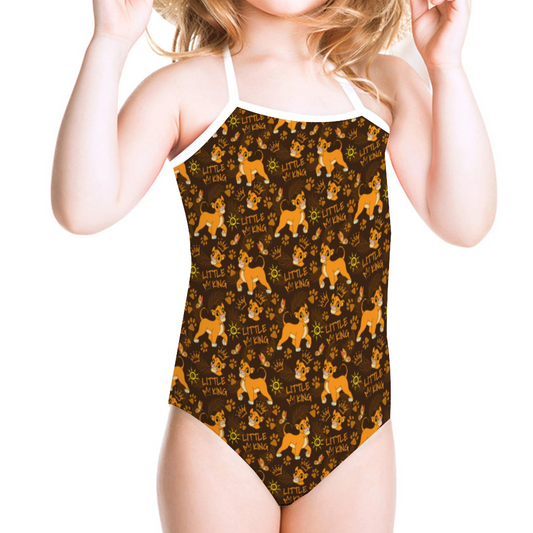 Little King Girl's Halter One Piece Swimsuit