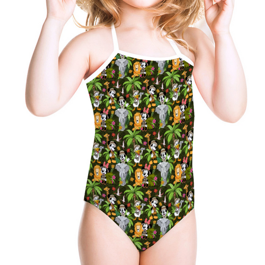 Safari Girl's Halter One Piece Swimsuit
