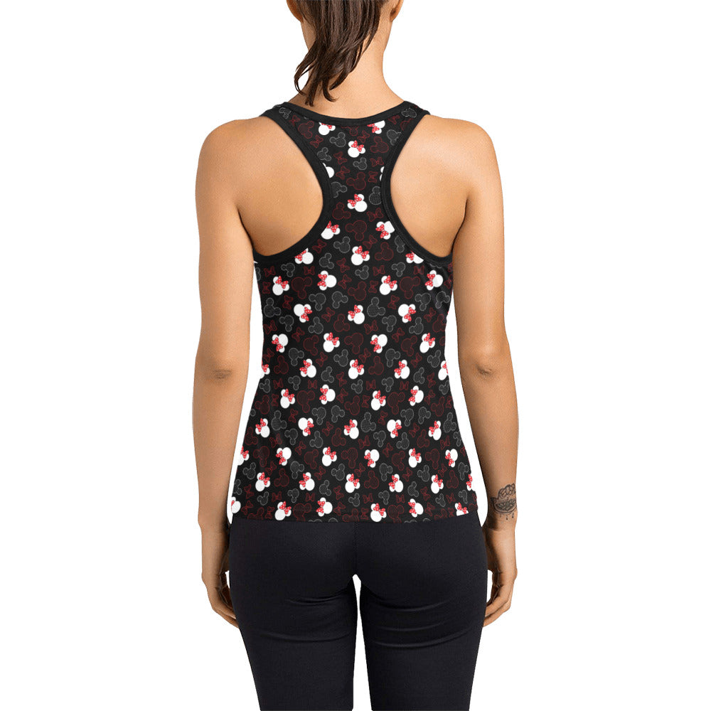 Mickey And Minnie Dots Women's Racerback Tank Top