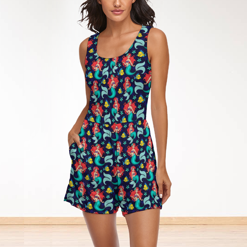 I Want To Be Where The People Are Women's Sleeveless Jumpsuit Romper With Pockets