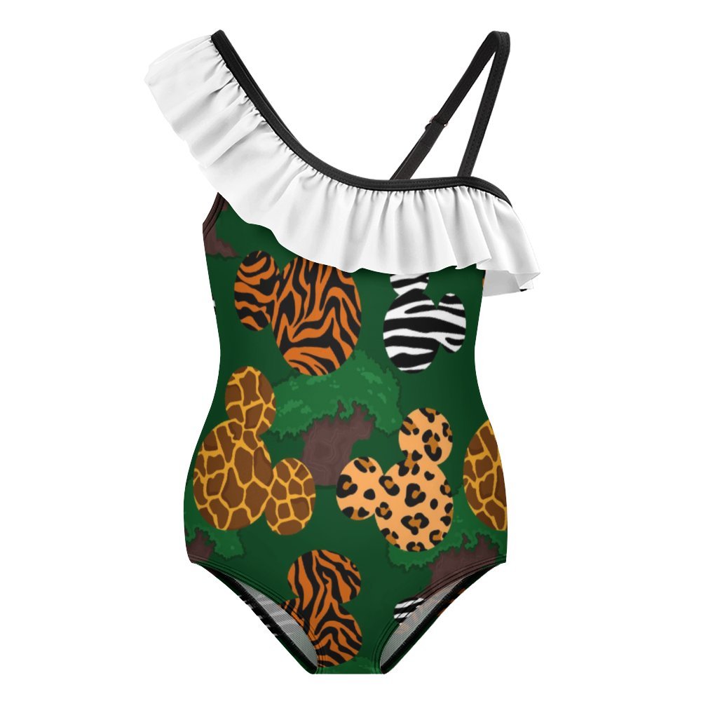 Disney Animal Prints Girls Flounce One-Piece Swimsuit