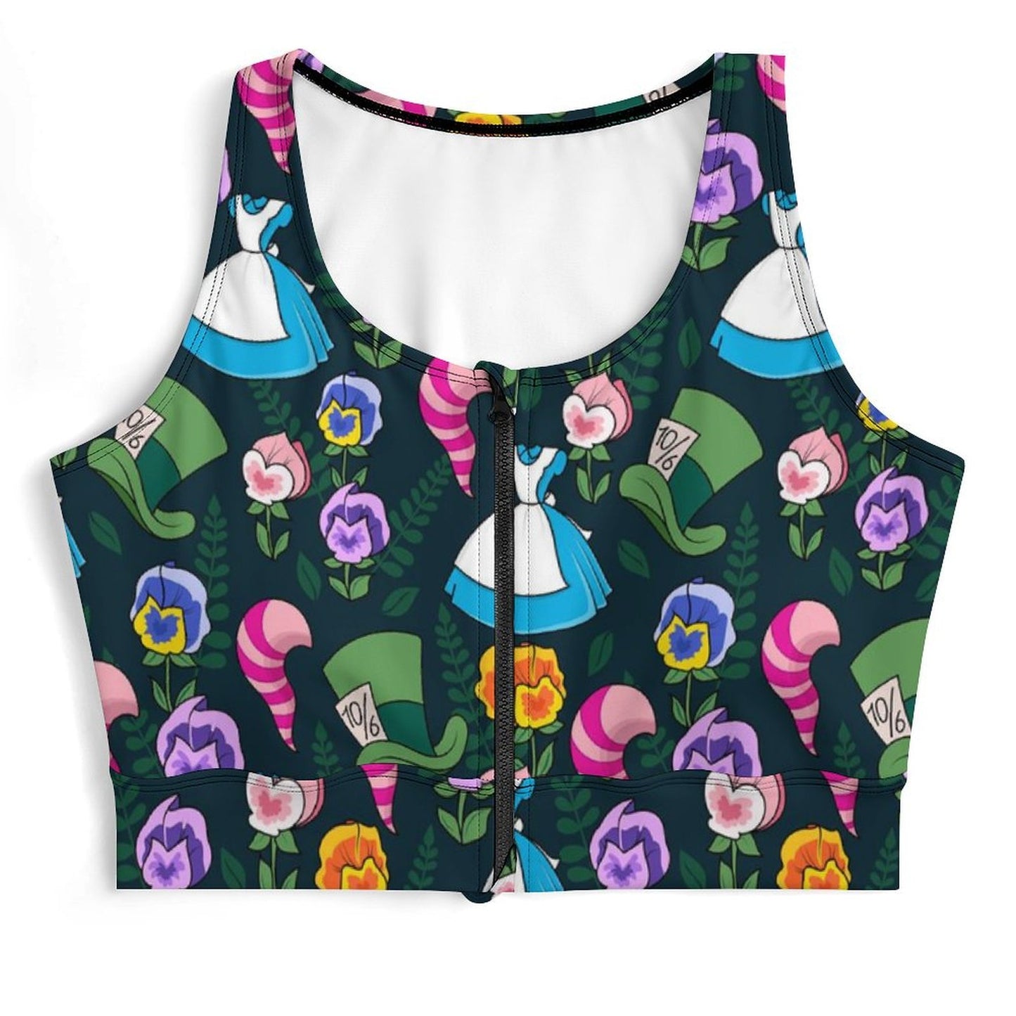 Alice In Wonderland Women's Yoga Zipper Vest - Ambrie