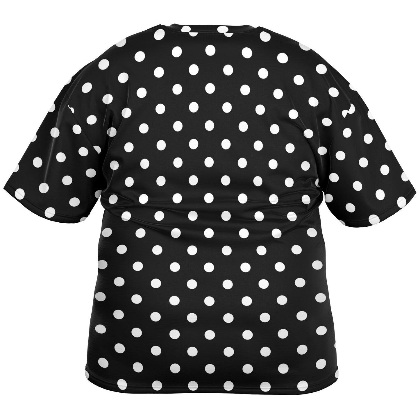 Black With White Polka Dots Unisex Plus-size T-Shirt