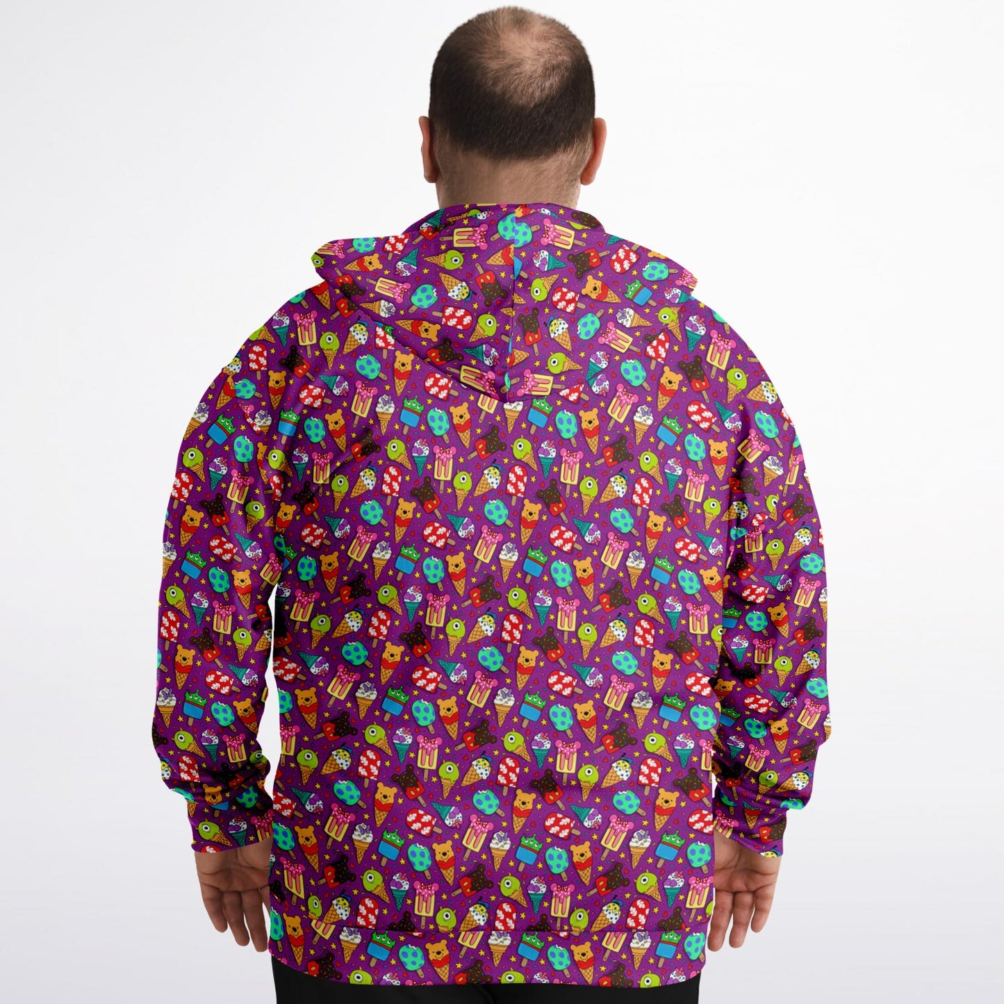 Ice Cream Plus-size Unisex Zip Hoodie