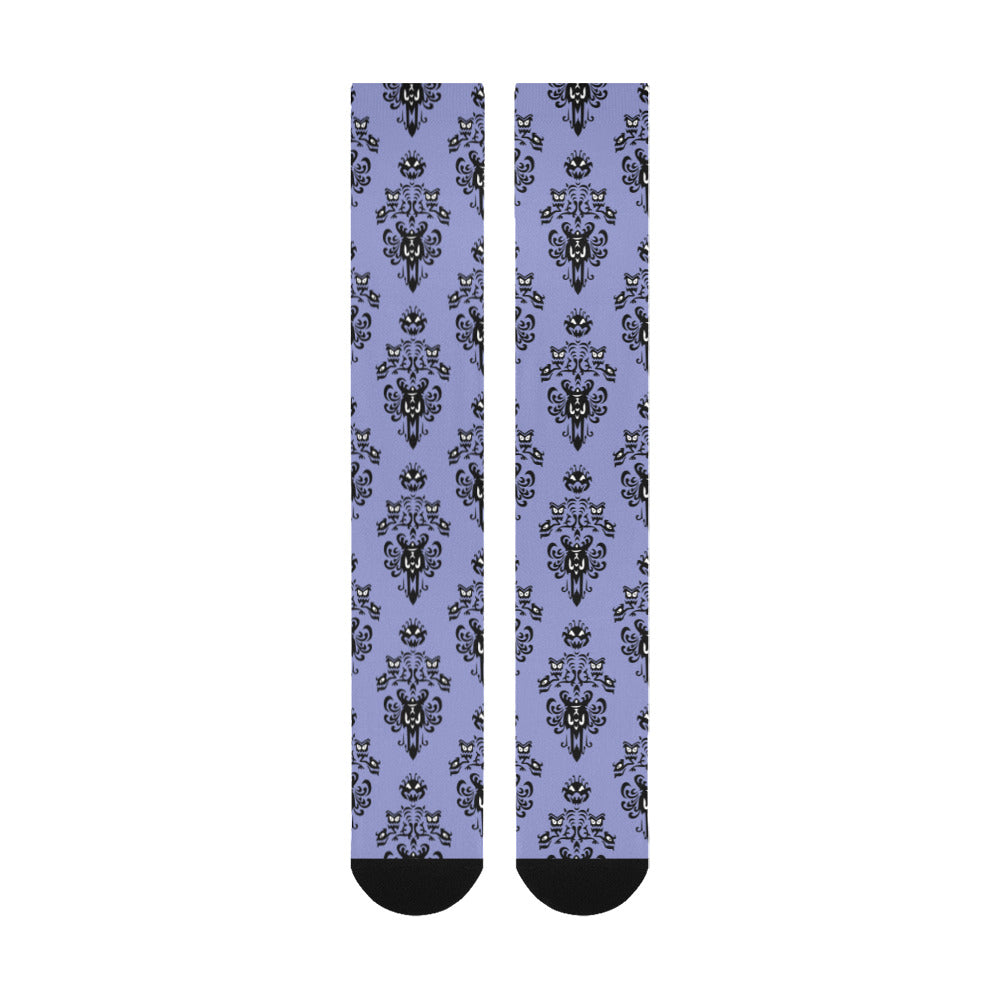 Haunted Mansion Wallpaper Over-The-Calf Socks