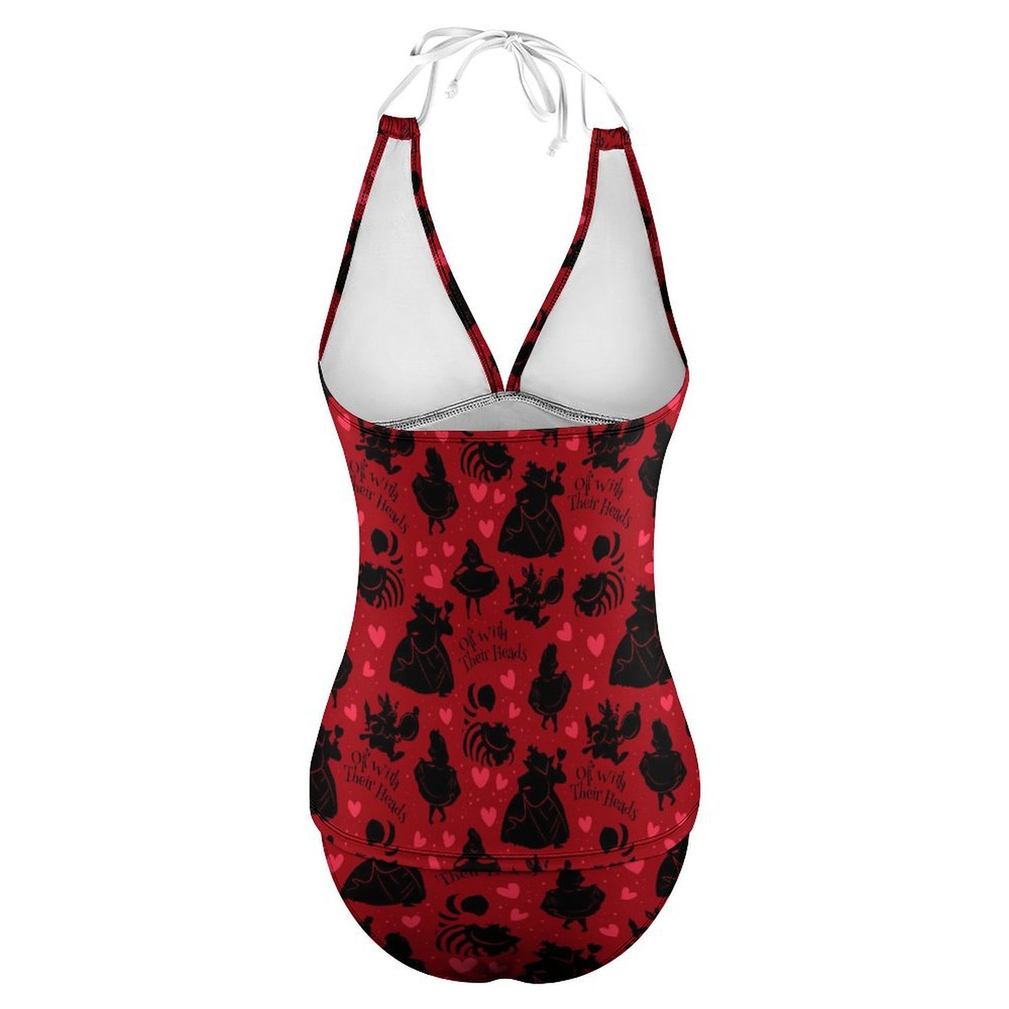 Disney Alice In Wonderland Queen Of Hearts Off With Their Heads Women's Split Swimsuit