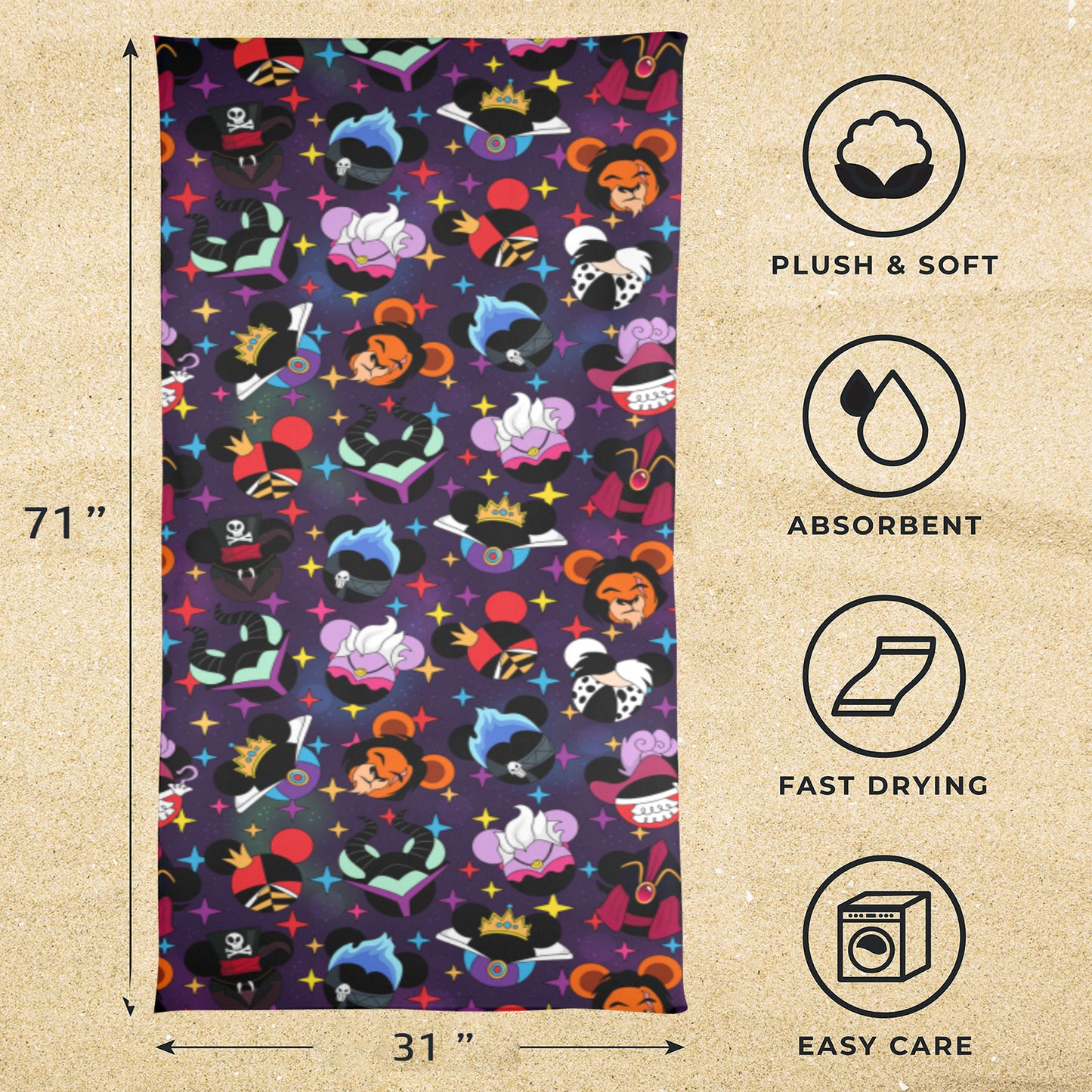 Villains Beach Towel