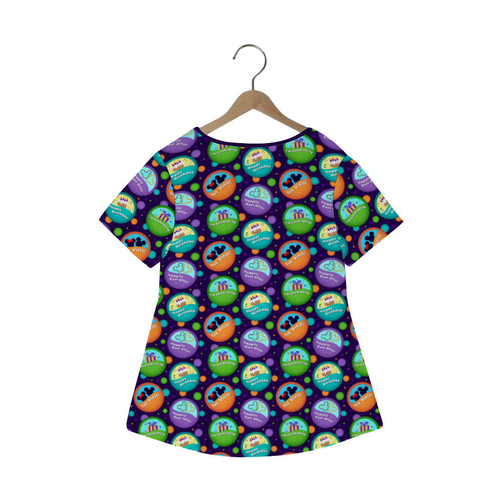 Button Collector Women's Crew Neck Loose Tunic