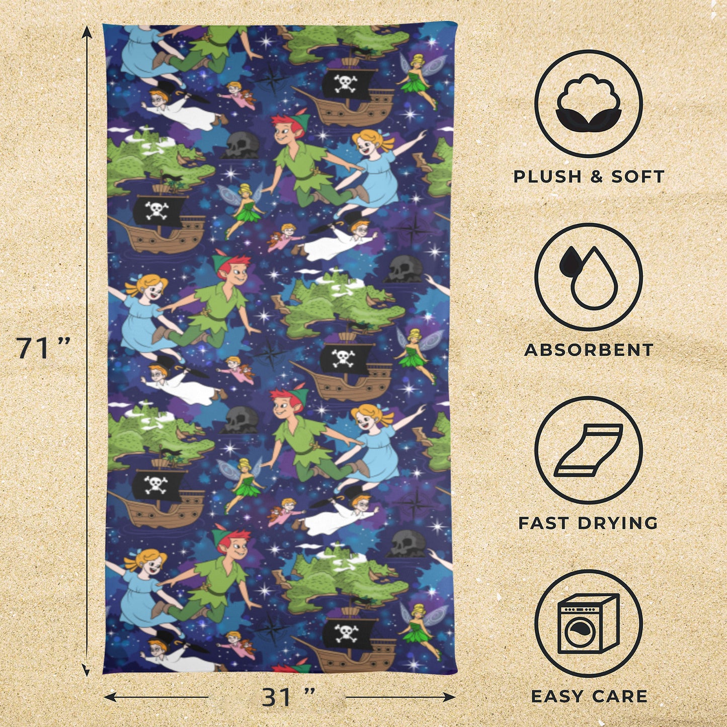Peter Pan Beach Towel