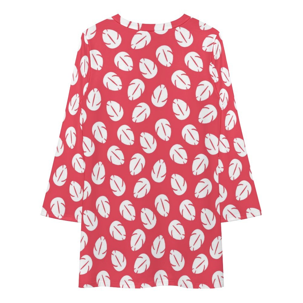 Disney Lilo And Stitch Lilo's Dress Long Sleeve Patchwork T-shirt Dress