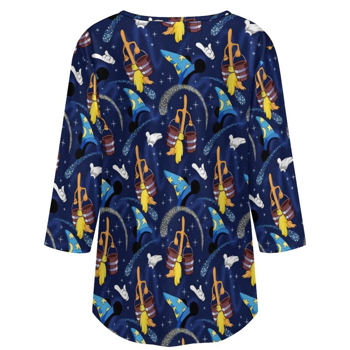 Sorcerer Women's 3/4 Sleeve Pleated Tunic Top - Ambrie