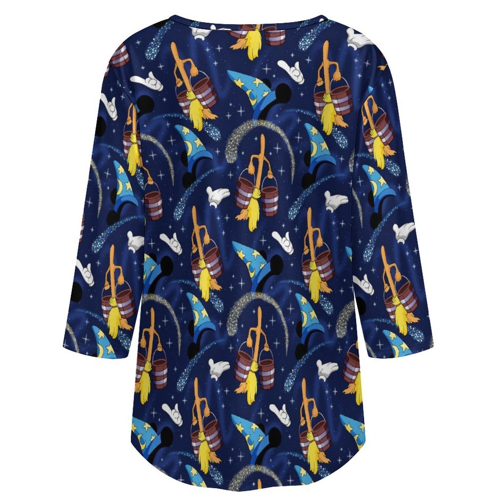 Sorcerer Women's 3/4 Sleeve Pleated Tunic Top - Ambrie