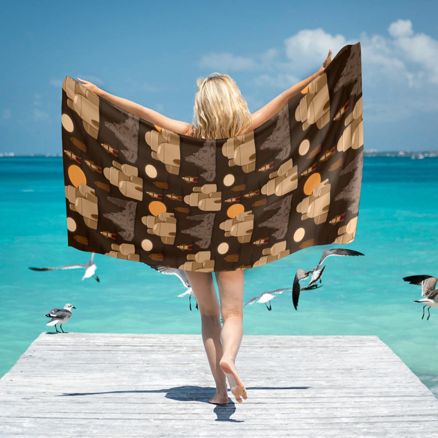Two Suns Beach Towel