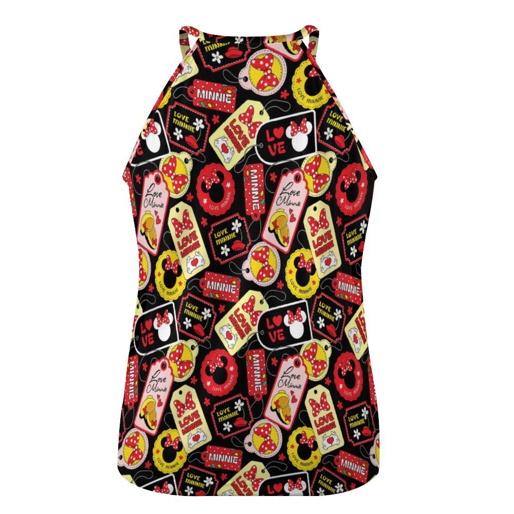 Minnie Tags Women's Round-Neck Vest Tank Top