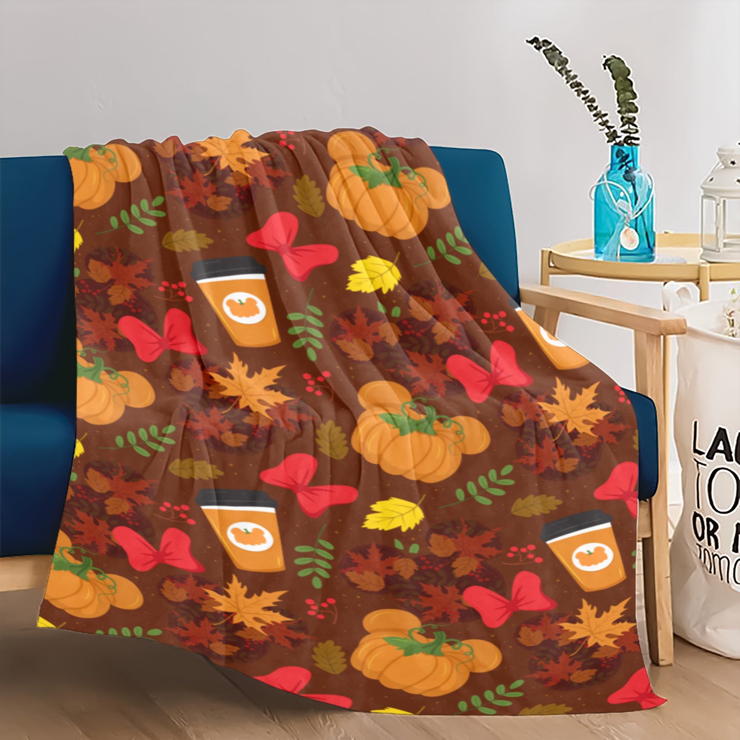 Fall Pumpkins Ultra-Soft Micro Fleece Blanket 32"x48"