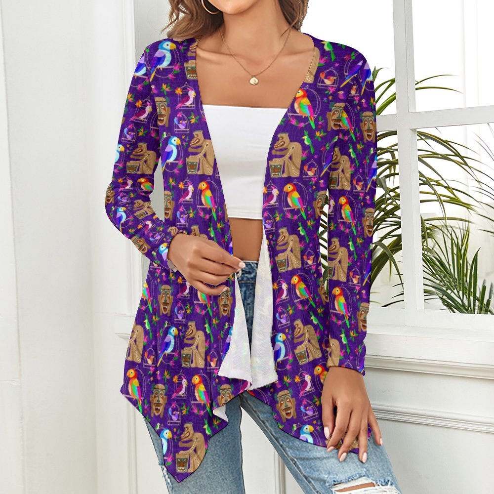 Tiki Plays The Drums Women's Short Cardigan