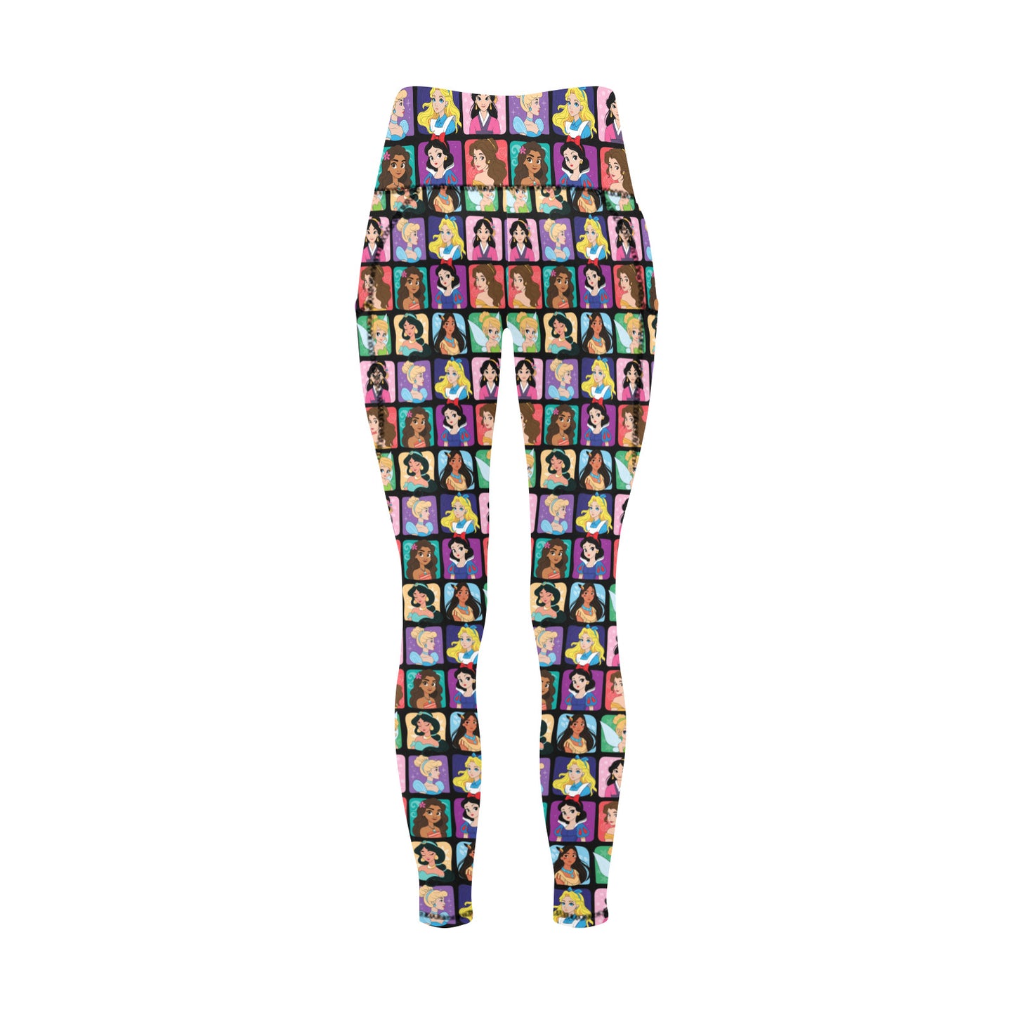 Princess Portraits Women's Athletic Leggings Wth Pockets