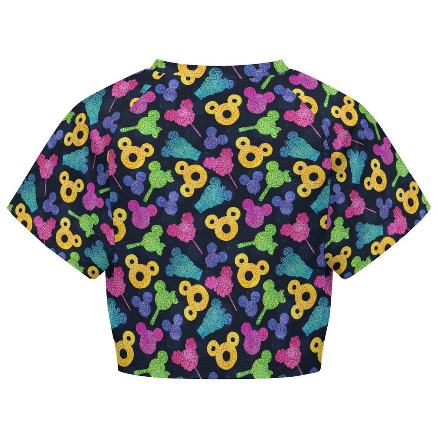 All Over Print Cropped Ralgan T-Shirt - Ambrie