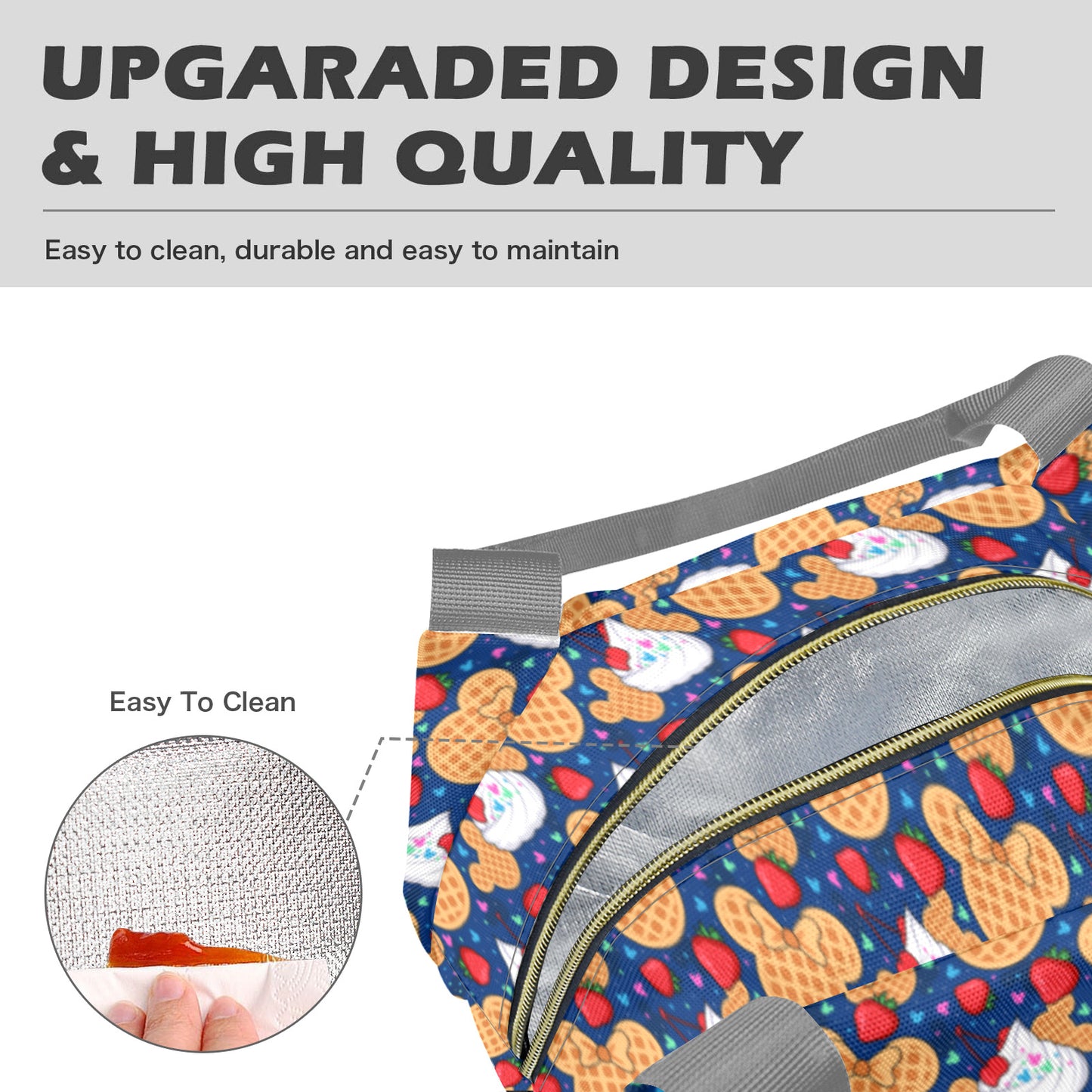 Waffles Portable Lunch Bag