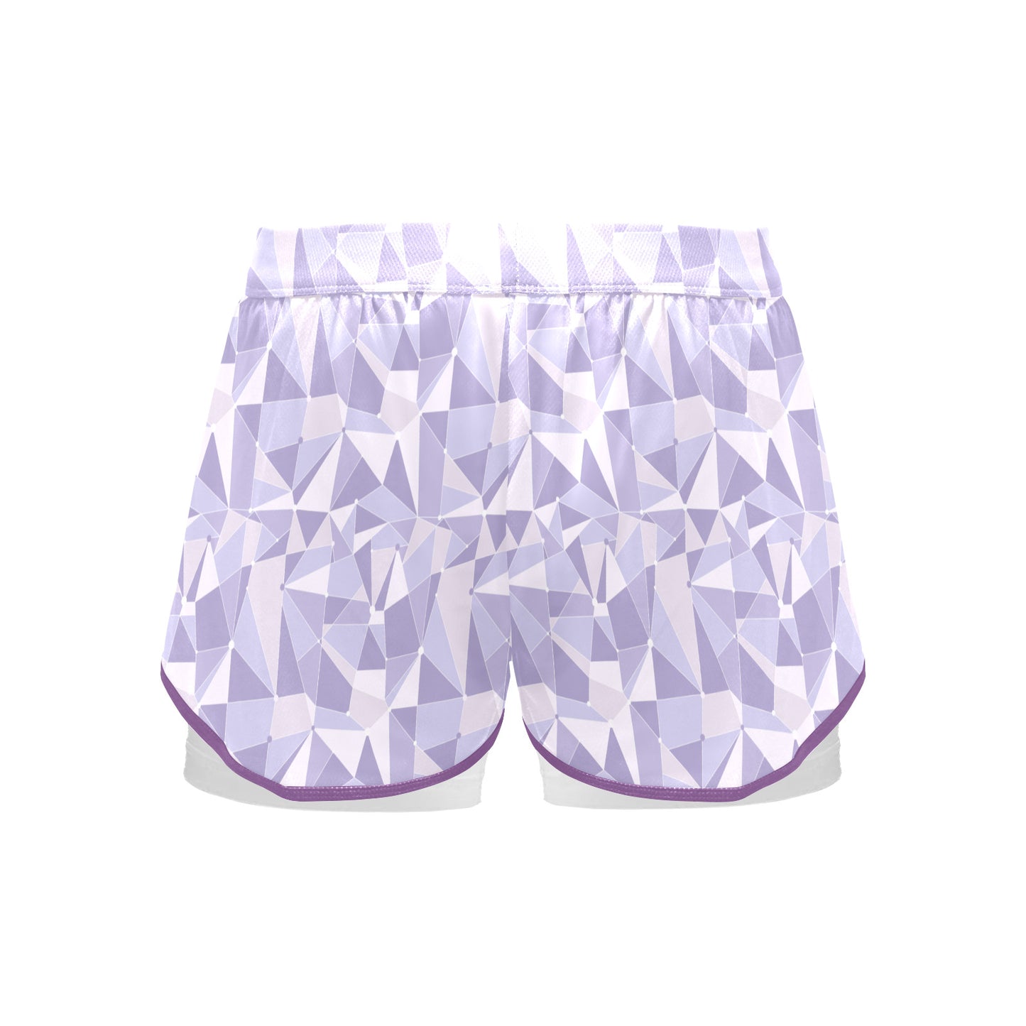 Purple Wall Women's Sports Shorts With Compression Liner